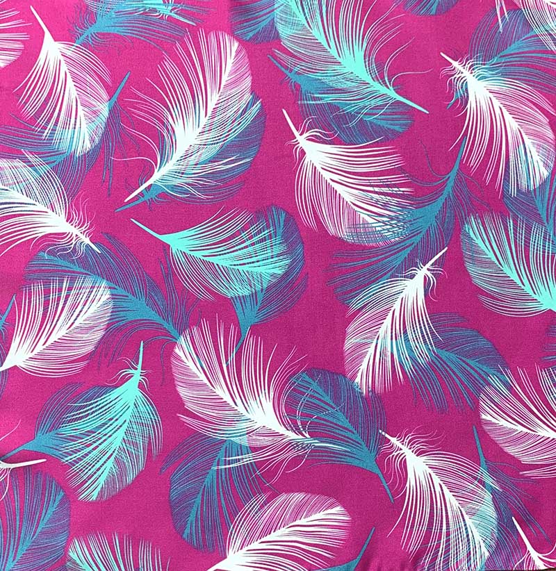 Écharpe Longue En Soie Peinte Aux Plumes - Marque Demaumont - Fait Main En France - Occasion