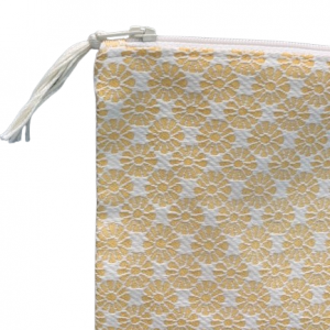 Pochette en Coton Fleurs Jaunes