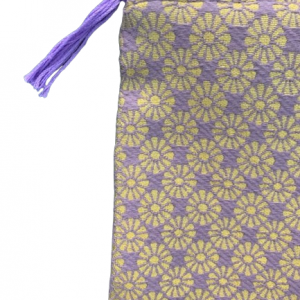 Pochette en Coton Fleurs Violettes