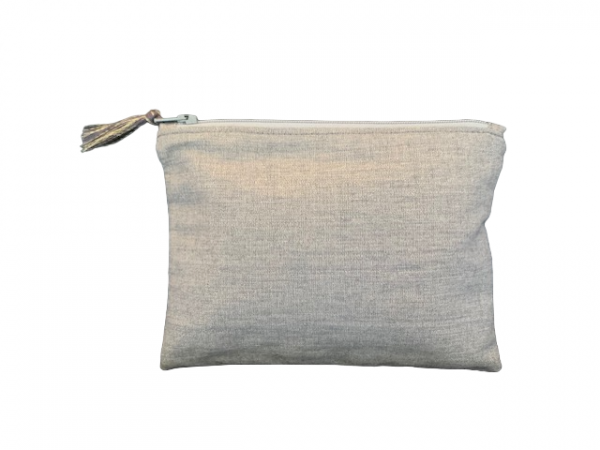 Pochette en Coton Grise Pailletée